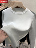 Warm Sweater Pullover Women Slim Thicken Plush Velvet Lined Knitwear Jumper Korean Half Turtleneck Poleras Soft Knit