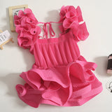Chiffon Tanks Summer Female Plain Color Square Collor Sweet Camisole Woman Ruffles Straps Camis Tops-Outfit
