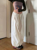 Size Friendly Low Waist Parachute Cargo Pants-Outfit