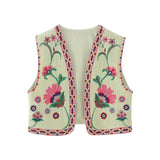 Summer Women's Wear Urban Leisure Vest Embroidered Cardigan 6895028-Outfit