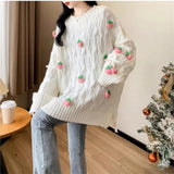 Strawberry Tassel Sweater-Outfit