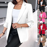 Fongt Explosion Autumn And Winter Long Sleeve Solid Color Cardigan Suitcase