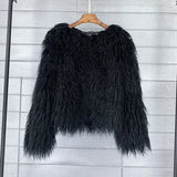 Fur Faux Korean Style Solid Color Tan