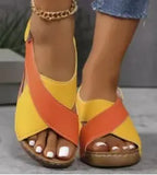 Fongt Sandals Women 25 Years Of Summer New Pine Cake Thick Soles With Skirts Casually Exposed Beach Sandals