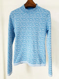 STREET Newest 2023 Designer Fashion Women Geometric Monogram Jacquard Knit Pullover
