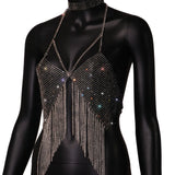 Fongt Type Sequins Slim Short Money Inside The Sling Type Anti-Light Black Small Vest