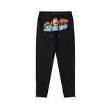 Rainbow Gradient Letter Tiger Head Printing Ins Trendy Sweater Trousers Jogging Suit-Outfit