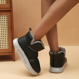 Size 45 Waterproof Snow Boots Women Long Plush Thick Warm Winter Boots for Women 2023 Soft Bottom Ankle Boots Couple Shoes-Outfit