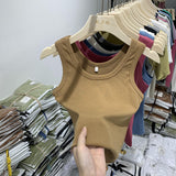 Threaded Sling Sports Vest Women Wear A Suit With A Bottom To Prevent Smooth And Sleeveless Jacket In Summer.-Outfit