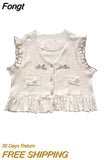 Kawaii Knitted Sweater Vest Women Japanese Style Sweet Patchwork Pullover Vest Female Korean Fashion Bow Knitwear 2023