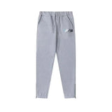 Rainbow Gradient Letter Tiger Head Printing Ins Trendy Sweater Trousers Jogging Suit-Outfit