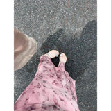 Fongt Long Butterfly Print Lotus Leaf Side Thin Dress Woman 2025 Summer New Waist Temperament Dress