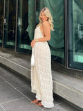 Halter Neck Ruched Midi Dress-Outfit