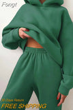 Tracksuits Women Casual Solid Warm Suits Hoodies Sweatpants Autumn Winter Pullover Sweatshirts Pants 2 Piece