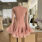 Vietnamese Niche Flowers Between Fairy Buckle Buckle Dress Sweet Salt Chic Design Solid Color