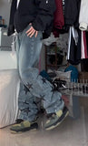 Vintage Denim Star Patch Boyfriend Jeans-Outfit