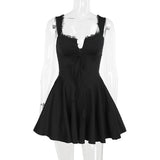 Fongt Summer 2024 New Fashion Women's Elegant Ass Dress Vintage Style Temperament Sexy Dress