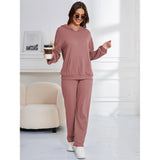 Fongt Casual Suit Women's Pajamas Wffgy Long Sleeves Two-Piece Home Suit-Outfit