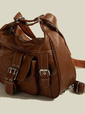 Vintage Pu Leather Y2K Crossbody Bag-Outfit