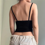 Fongt Ins Spring Burst Fashion Sexy Pure Desire Wind Short Slim Sleeveless Sling