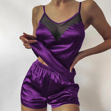 Satin Lace Trim Pajama