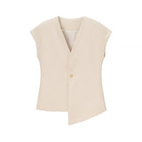 Fongt Explosion Women's Button Blouse Broad Leg Trousers Set