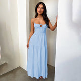 Fongt Sling Strip A Swing Holiday Style Dress 2024 New Temperament Strap To The Waist