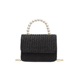 Straw Pearl Cross Body Bag-Outfit