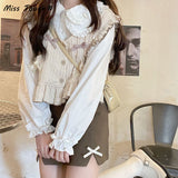 Kawaii Knitted Sweater Vest Women Japanese Style Sweet Patchwork Pullover Vest Female Korean Fashion Bow Knitwear 2023