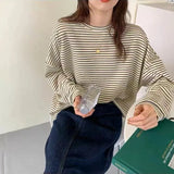 Fongt Undershirt With The 2024 Fall Women's Thin Loose New Round Collar Long-Sleeve
