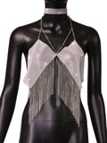 Fongt Type Sequins Slim Short Money Inside The Sling Type Anti-Light Black Small Vest
