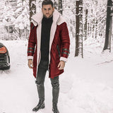 Fongt New Fur Integrated Men's Coat Black Five-Burst Thick Coat With Thick Coat Velvet