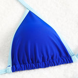 2025 New Solid-Colored Lady Split Sexy Triangle Bikini With Beach Hot Spring