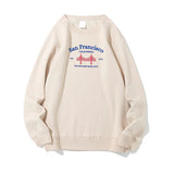 The San Francisco Golden Gate City Khaki Embroidered Sweatshirt-Outfit