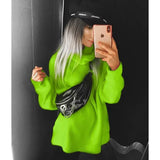 Orange Neon Green Pullover Casual Knit