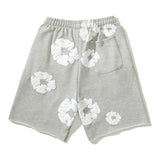 Kanye Bieber The Same Kapok Full Of Printed Shorts For Men And Women Loose Summer Leisure Beach Pants-Outfit
