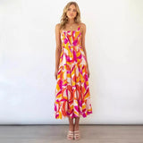 Fongt Summer Women's Commuting Sleeveless Hottie Prints Long Sling