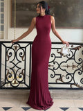 Ribbed Pleated Tank Long Dress-Outfit