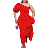 Fongt Women's Dress 2025 New Twill Open-Coated Loaf Dress Sexy Dress
