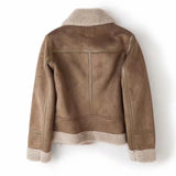 Fongt Winter New Women's Double-Sided Fur Integrated Suede Motorcycle Style Jacket Coat Female-Outfit