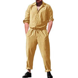 Slim Long Romper Long Sleeve Street Casual Cargo Pants Jumpsuit Siamese Trousers