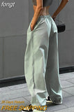 Pants Y2K Clothes Loose Drawstring Low Waist Joggers Trousers Women Casual Outfits Streetwear Baggy Wide Leg