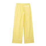 Spring Striped Loose Shirt 3217253 Pajamas Style Trousers 6929414-Outfit