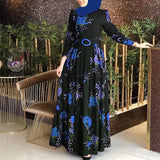 Fongt East New Printing Mid-Rise Four-Color Temperament Commuting Four-Sided Bullet Printing Without Velvet Dress