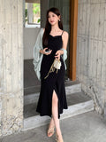 Fongt Xixi 2025 Summer New High-Waisted Temperament Elegant Sling Dress Senior Long Dress Female 88222