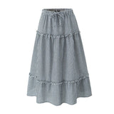 Spring New French Plaid Lace Hanging Half-Length Skirt Suit With Chest Cushion A-Outfit