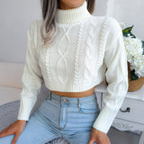 Fongt Shooting 2025 Autumn And Winter Fashion Mahjong Long Sleeve High-Neck Short-Sleeved Sweater Women's Clothing