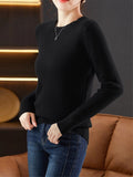 Winter Sweater Women Thicken Warm Knit Pullover Soft Plush Fleece Lined Sueter O-neck Malhas Tops New Slim Knitwear
