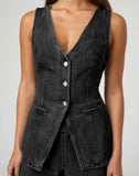 Fongt Fashion Casual Sleeveless High-Waisted Women's Suit Denim Shorts For 2025