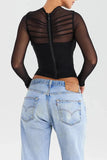 Sheer Zip-Up Mesh
